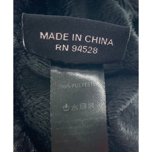 Modena Women's Black Faux Fur Infinity Snood Scarf - Picture 5 of 5